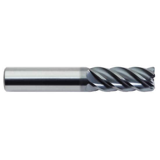 Picture of M.A. Ford 27850058B Dia 1/2 SH 0.50 LOC 2.6250 OAL5.00 End Mill Standard Flute Standard Helix Carbide AlTiN Single End Corner Radius0.1200 3.05mm TuffCut® XT